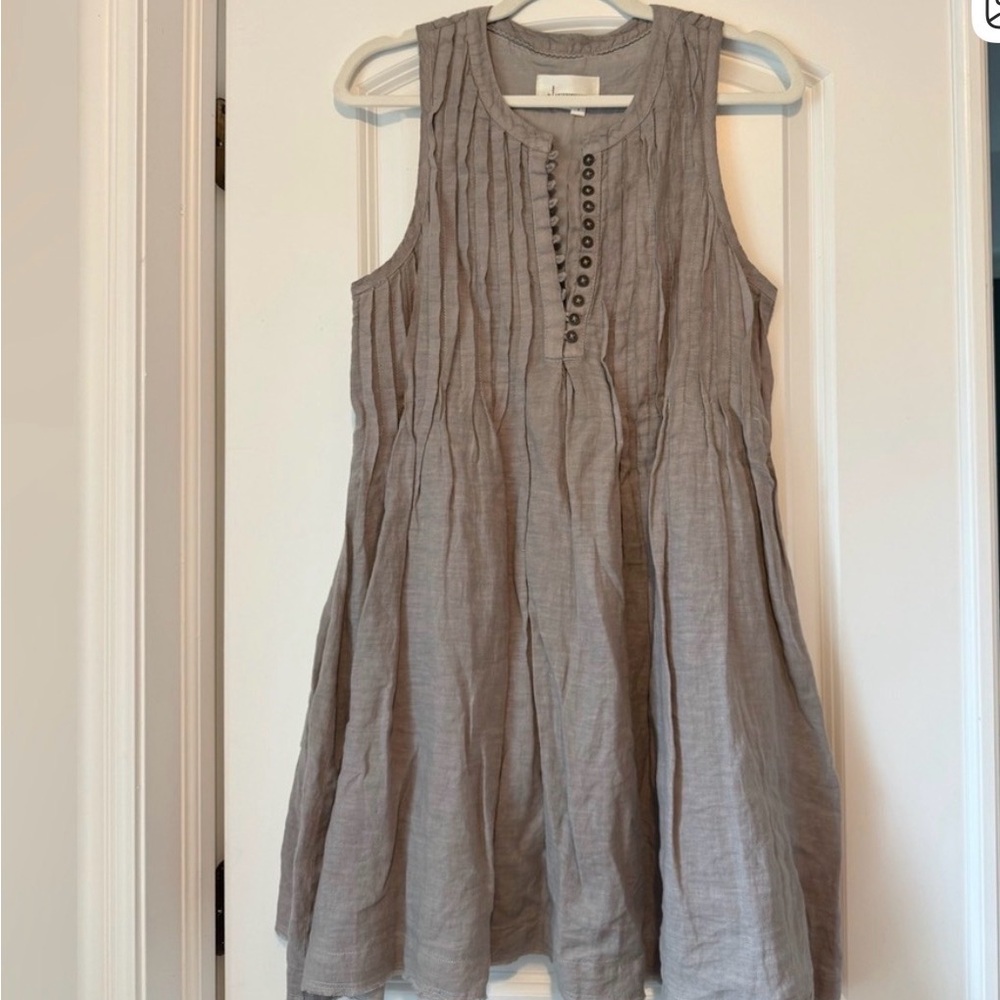 Anthropologie Sleeveless Gray Midi Dress - Picture 5 of 5